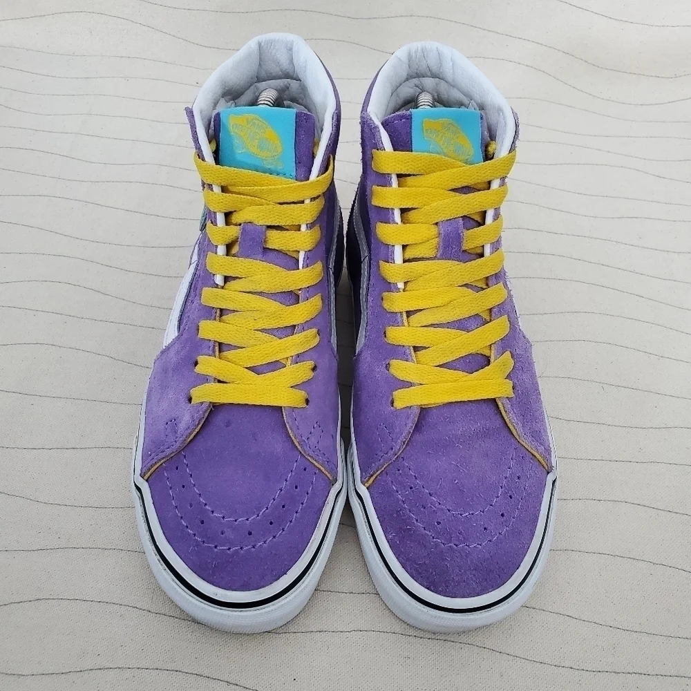 Vans Womens Lisa Simpson for President High Top Purple Suede Shoes Sneakers Sz 5